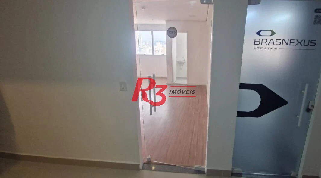 Sala, 35 m² - venda por R$ 370.000,00 ou aluguel por R$ 3.000,00/mês - Ponta da Praia - Santos/SP