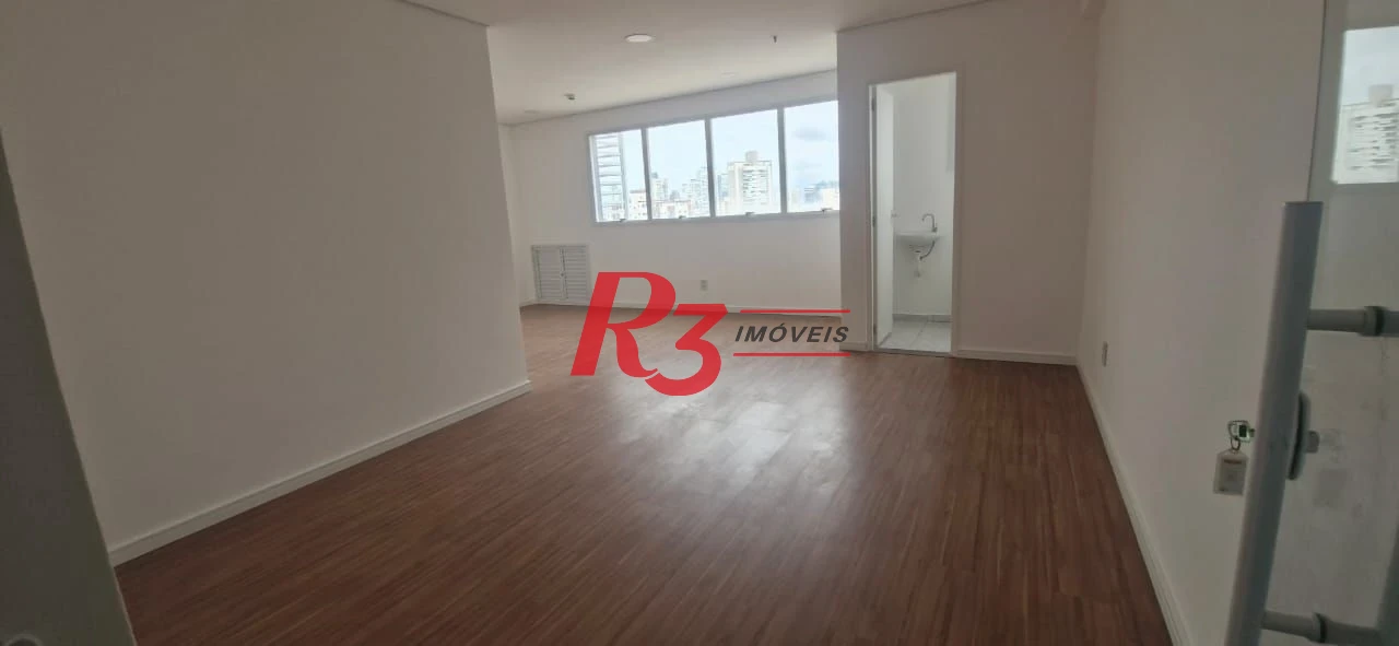 Sala, 35 m² - venda por R$ 370.000,00 ou aluguel por R$ 3.000,00/mês - Ponta da Praia - Santos/SP