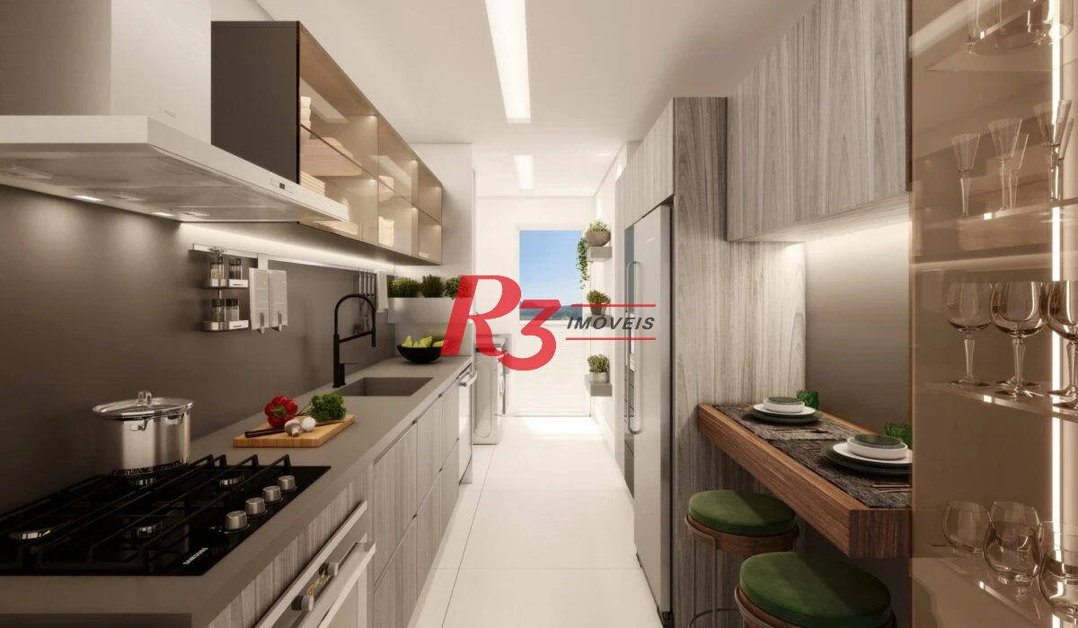 Apartamento com 3 suítes frente para o mar à venda, 163 m² por R$ 3.190.000 - Ponta da Praia - Santos/SP