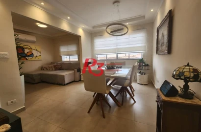 Apartamento com 2 dormitórios para alugar, 101 m² por R$ 6.200,00/mês - Campo Grande - Santos/SP