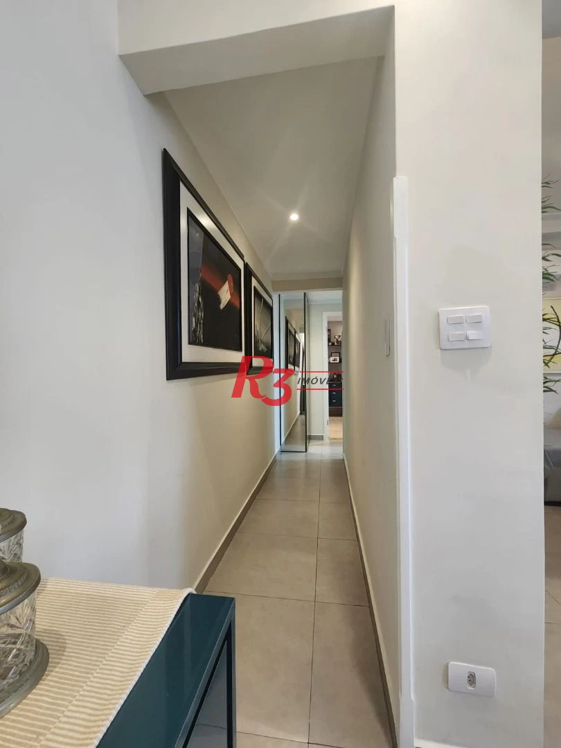 Apartamento com 2 dormitórios para alugar, 101 m² por R$ 6.200,00/mês - Campo Grande - Santos/SP