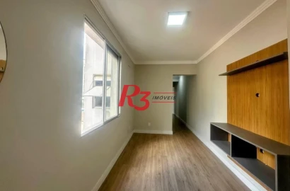 Apartamento com 1 dormitório à venda, 56 m² por R$ 439.000,00 - Boqueirão - Santos/SP