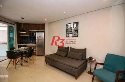 Apartamento com 1 dormitório à venda, 63 m² por R$ 766.000,00 - Pompéia - Santos/SP