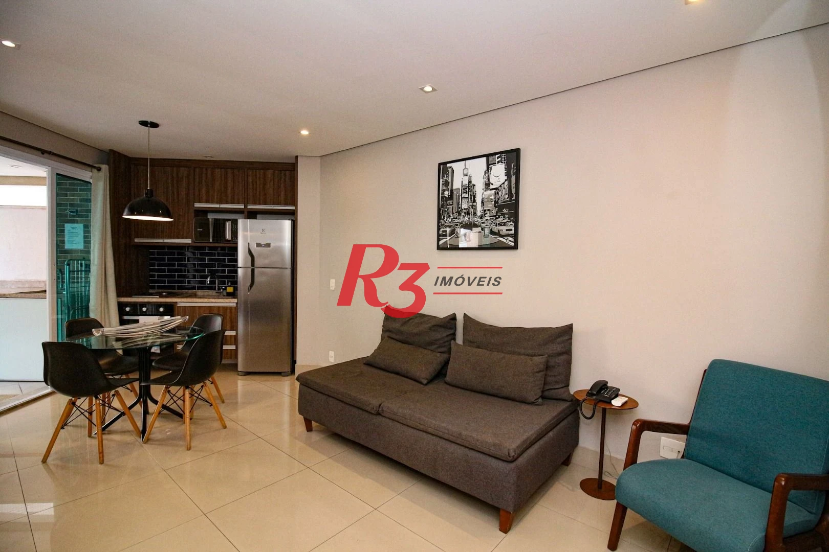 Apartamento com 1 dormitório à venda, 63 m² por R$ 766.000,00 - Pompéia - Santos/SP