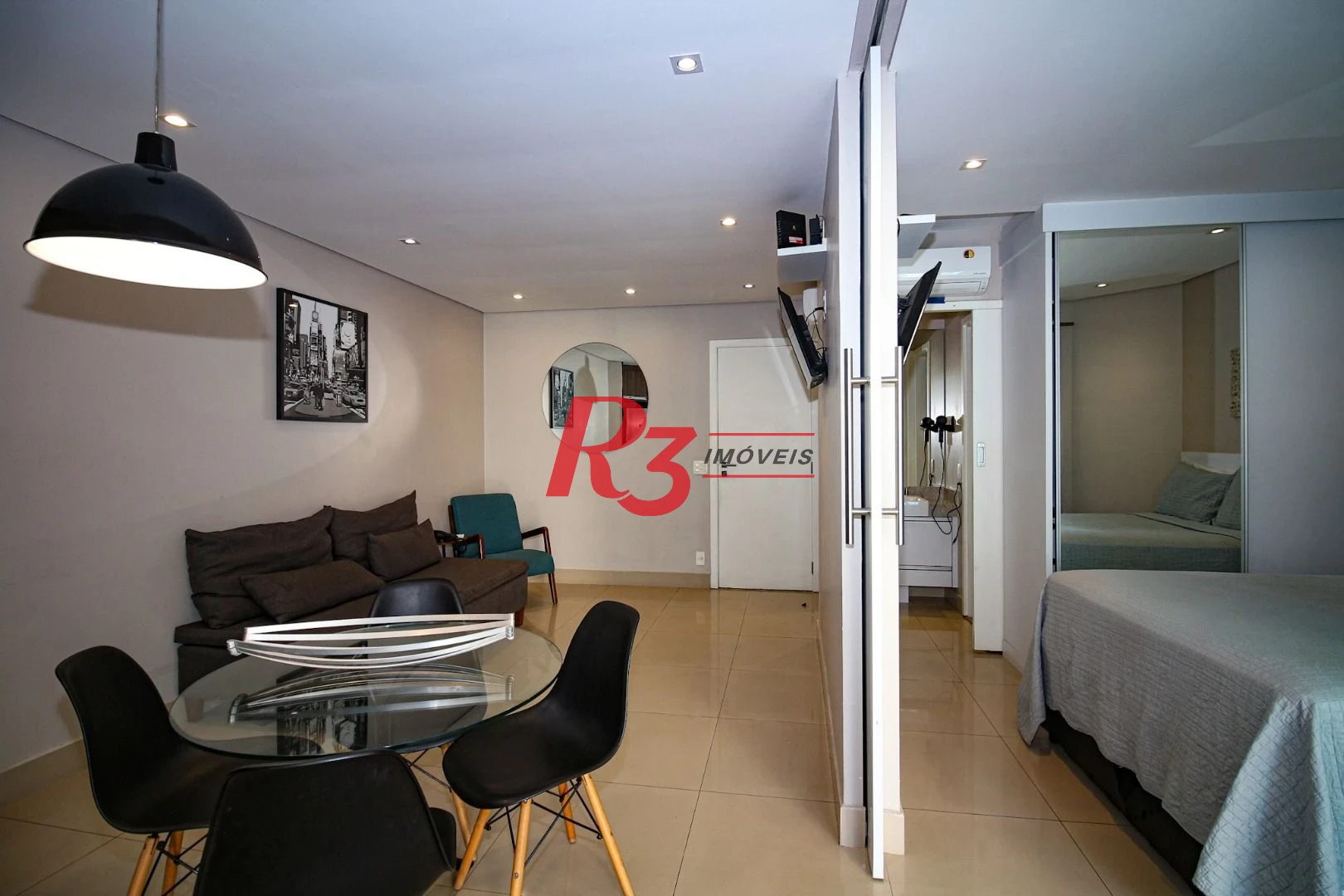Apartamento com 1 dormitório à venda, 63 m² por R$ 766.000,00 - Pompéia - Santos/SP