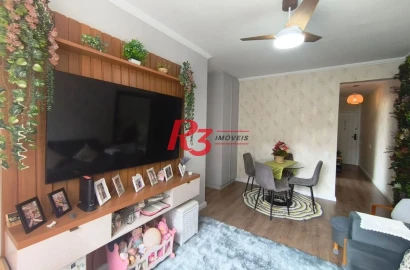 Apartamento com 1 dormitório à venda, 56 m² por R$ 500.000,00 - Gonzaga - Santos/SP