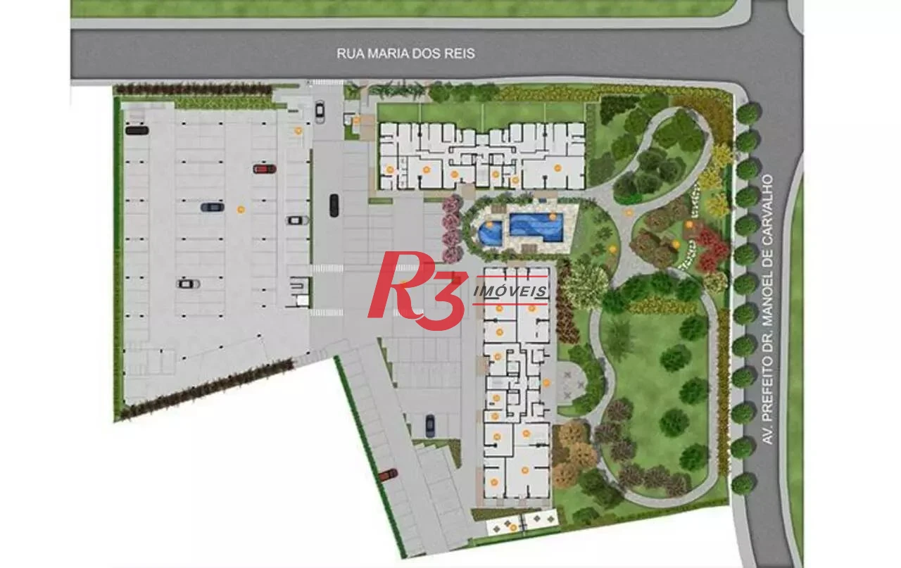 Apartamento à venda, 65 m² por R$ 383.000,00 - Morro de Nova Cintra - Santos/SP
