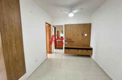 Apartamento com 2 dormitórios para alugar, 52 m² por R$ 3.500,00/mês - Macuco - Santos/SP
