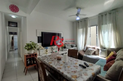 Apartamento com 3 dormitórios à venda, 68 m² por R$ 395.000,00 - Macuco - Santos/SP