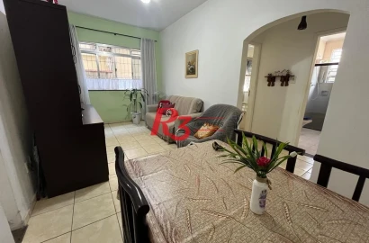 Apartamento com 2 dormitórios à venda, 69 m² por R$ 370.000,00 - Encruzilhada - Santos/SP