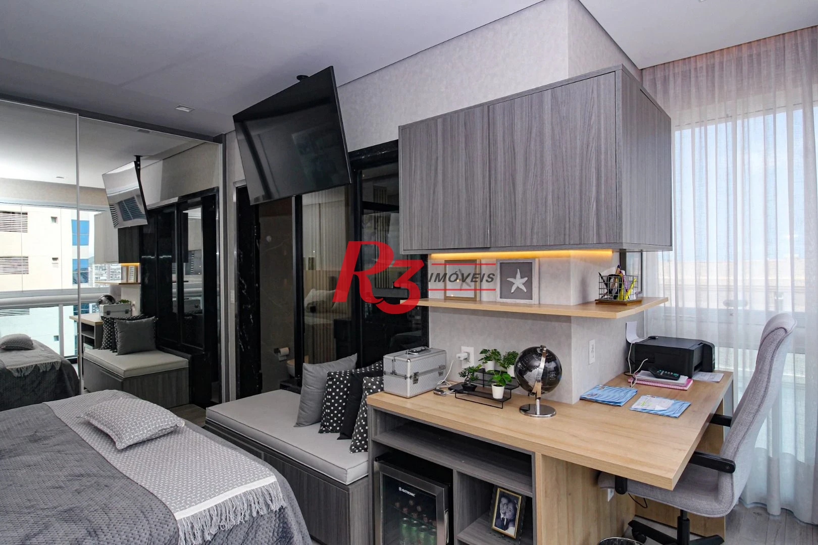 Apartamento com 1 dormitório à venda, 91 m² por R$ 2.380.000,00 - Aparecida - Santos/SP