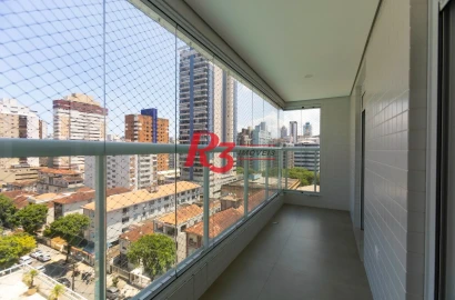 Apartamento com 3 dormitórios para alugar, 134 m² por R$ 12.500,02/mês - Gonzaga - Santos/SP
