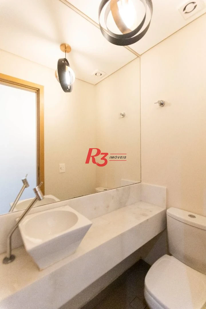 Apartamento com 3 dormitórios para alugar, 134 m² por R$ 12.500,02/mês - Gonzaga - Santos/SP