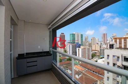 Apartamento com 1 dormitório para alugar, 53 m² por R$ 5.200,00/mês - Boqueirão - Santos/SP