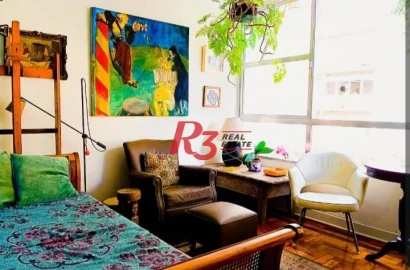 Apartamento com 1 dormitório à venda, 55 m² por R$ 470.000,00 - Boqueirão - Santos/SP
