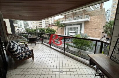 Apartamento com 3 dormitórios à venda, 189 m² por R$ 1.800.000,00 - Gonzaga - Santos/SP