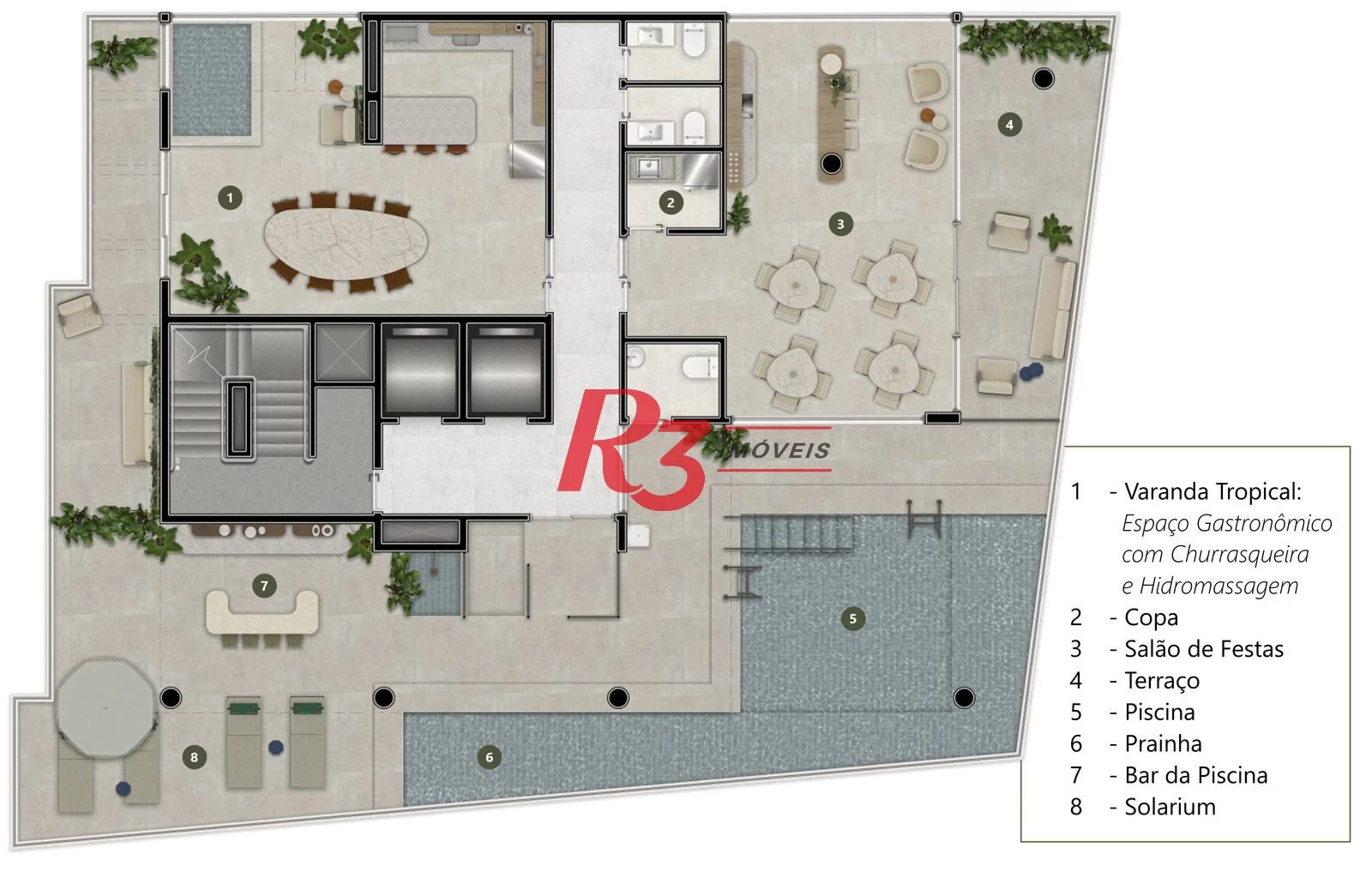 Apartamento com 3 dormitórios à venda, 145 m² por R$ 2.590.000,00 - Ponta da Praia - Santos/SP