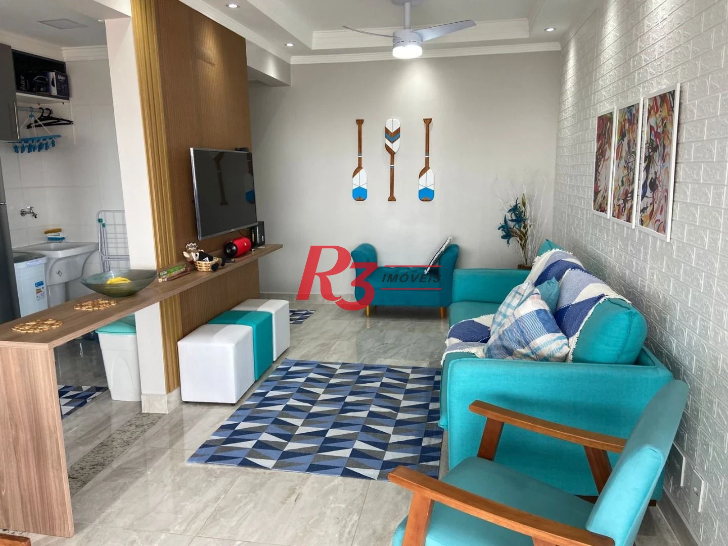 Apartamento com 2 dormitórios à venda, 67 m² por R$ 855.000,00 - Loteamento João Batista Julião - Guarujá/SP