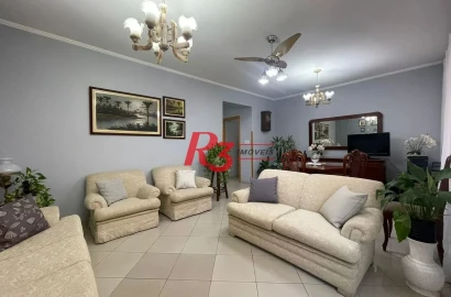 Apartamento com 3 dormitórios, 140 m² - venda por R$ 1.120.000,00 ou aluguel por R$ 8.200,00/mês - José Menino - Santos/SP