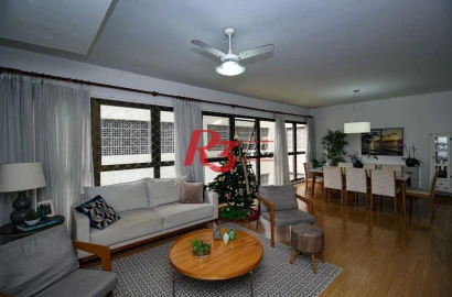 Apartamento com 3 dormitórios para alugar, 170 m² por R$ 7.800,00/ano - Boqueirão - Santos/SP