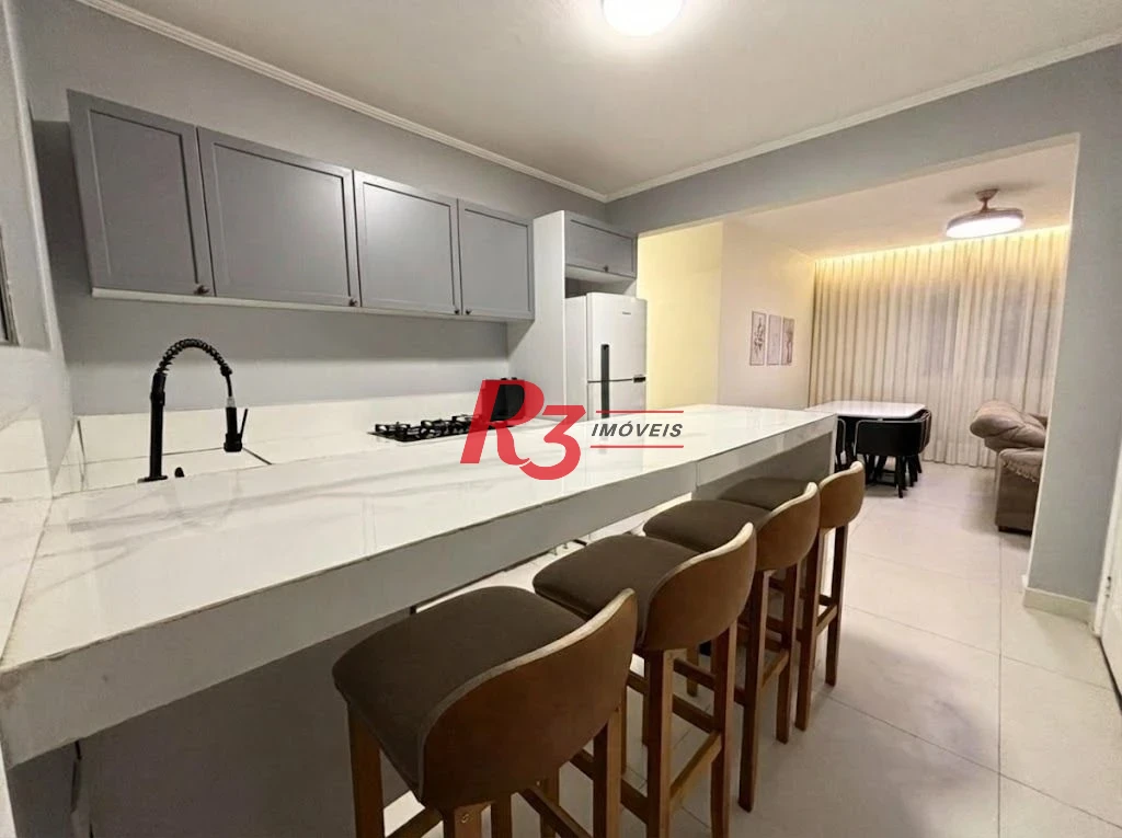 Apartamento com 3 dormitórios à venda, 85 m² por R$ 640.000,00 - Ponta da Praia - Santos/SP