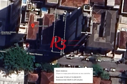 Terreno à venda, 300 m² por R$ 1.610.000,00 - Boqueirão - Santos/SP