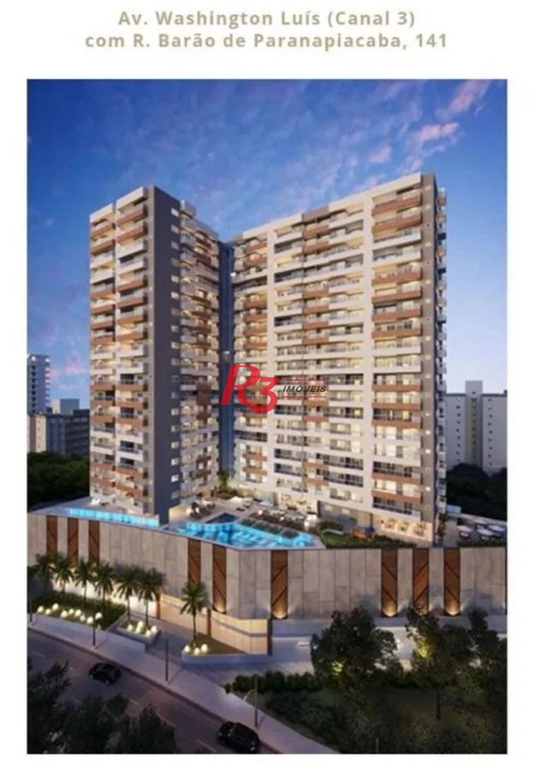 Apartamento à venda, 89 m² por R$ 1.350.000,00 - Encruzilhada - Santos/SP