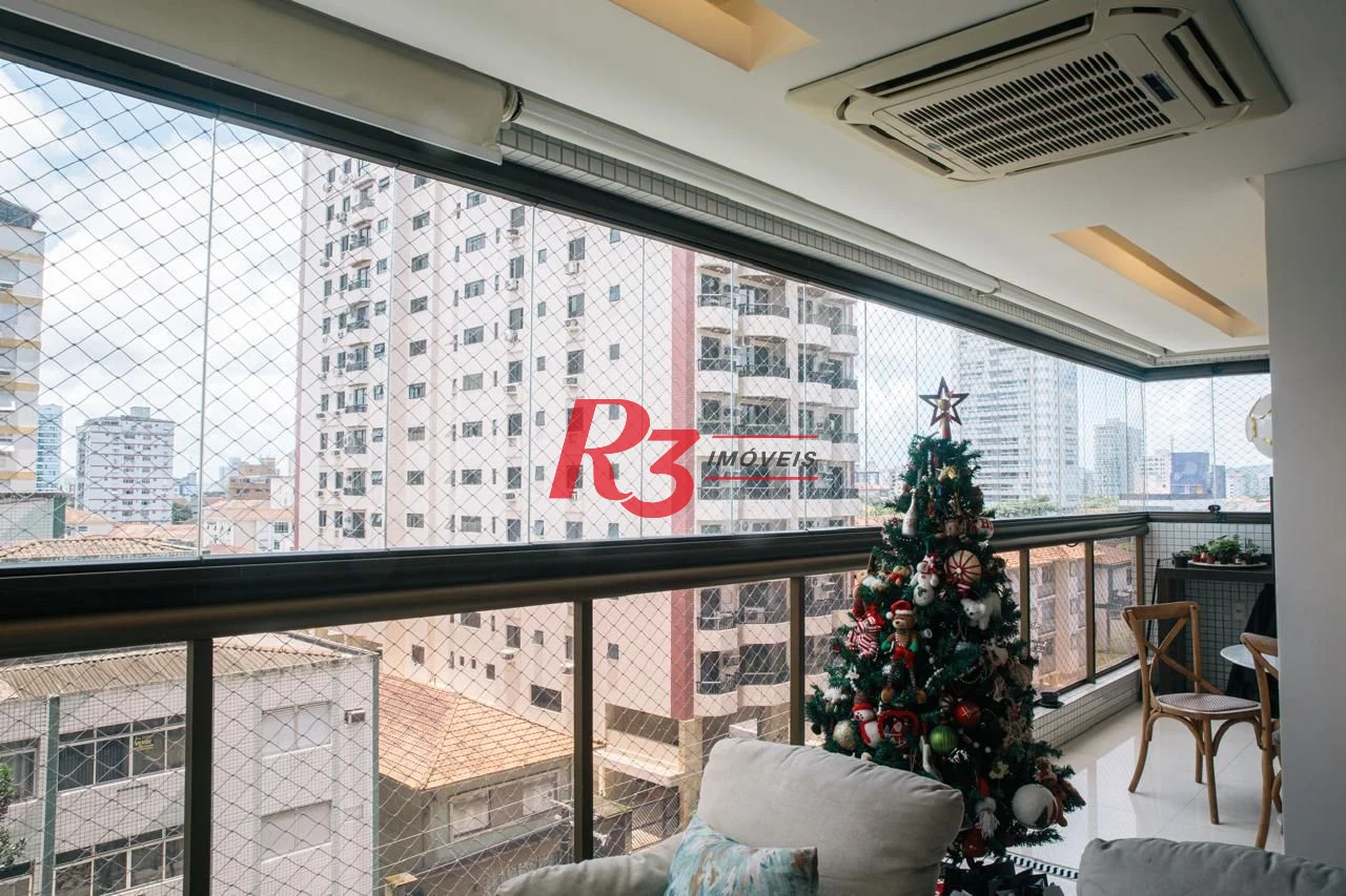 Apartamento com 3 dormitórios à venda, 171 m² por R$ 2.350.000,00 - Embaré - Santos/SP