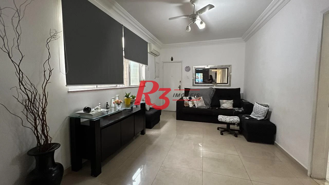 Apartamento com 3 dormitórios à venda, 94 m² por R$ 585.000,00 - Embaré - Santos/SP