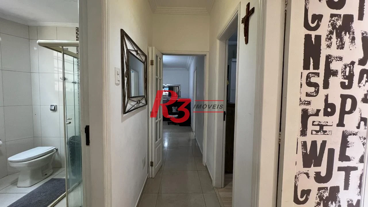 Apartamento com 3 dormitórios à venda, 94 m² por R$ 585.000,00 - Embaré - Santos/SP