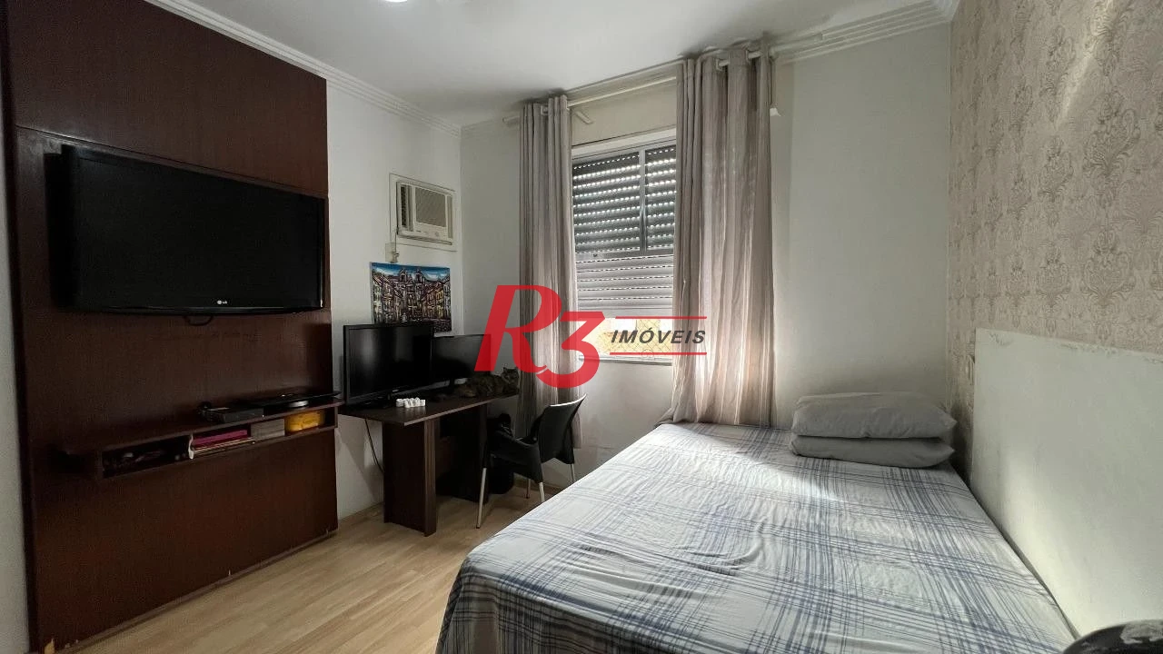 Apartamento com 3 dormitórios à venda, 94 m² por R$ 585.000,00 - Embaré - Santos/SP