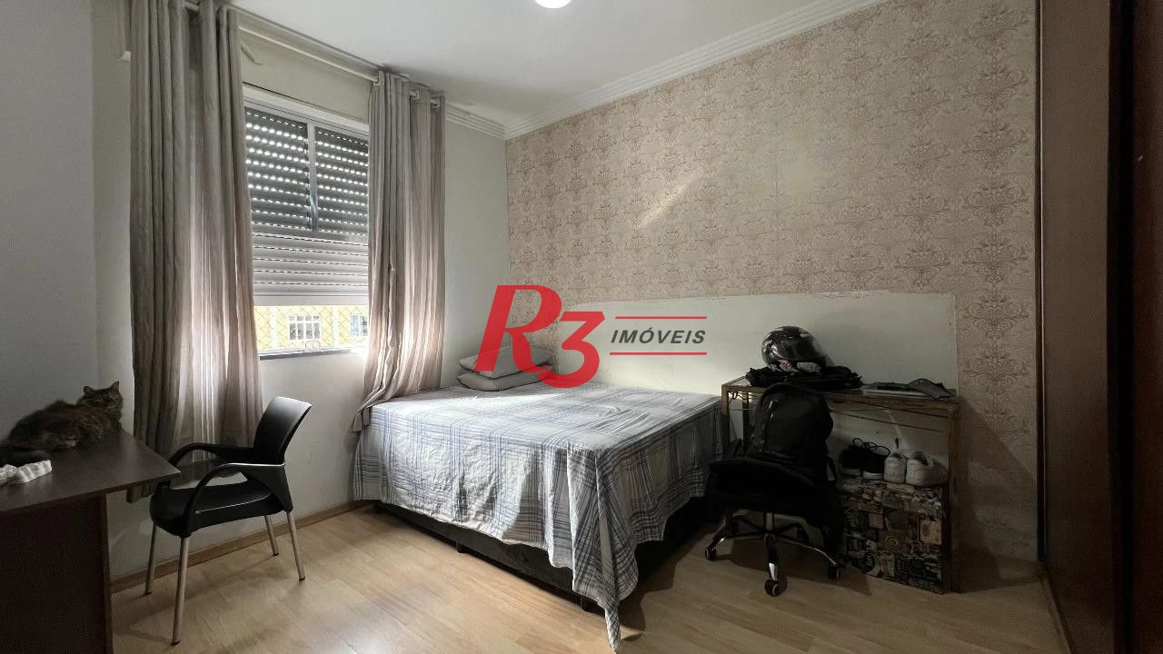 Apartamento com 3 dormitórios à venda, 94 m² por R$ 585.000,00 - Embaré - Santos/SP