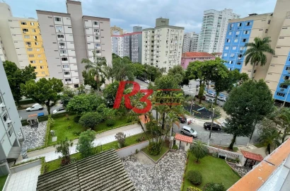 Apartamento com 3 dormitórios para alugar, 100 m² - Aparecida - Santos/SP