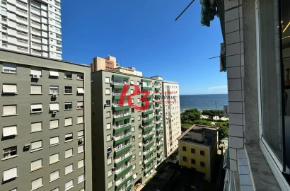 Kitnet com 1 dormitório, 28 m² - venda por R$ 480.000,00 ou aluguel por R$ 3.590,02/mês - Embaré - Santos/SP