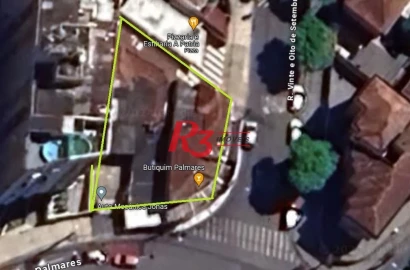 Terreno à venda, 460 m² por R$ 3.350.000,00 - Macuco - Santos/SP
