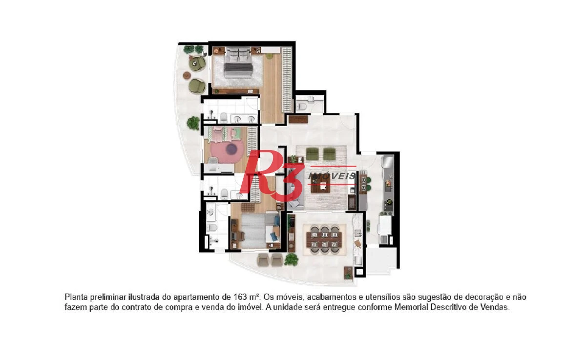 Apartamento com 3 suítes à venda, 163 m² por R$ 3.500.000 - Ponta da Praia - Santos/SP