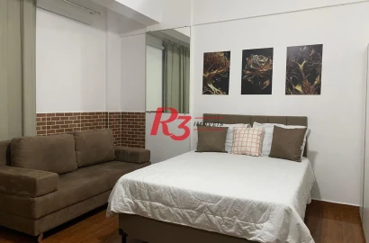 Kitnet com 1 dormitório, 31 m² - venda por R$ 320.000,00 ou aluguel por R$ 3.204,09/mês - Itararé - São Vicente/SP