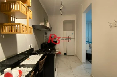 Kitnet com 1 dormitório, 29 m² - venda por R$ 350.000,00 ou aluguel por R$ 3.349,35/mês - Boa Vista - São Vicente/SP