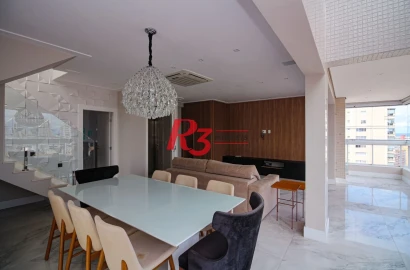 Apartamento Duplex, 217 m² - venda por R$ 3.800.000,00 ou aluguel por R$ 35.000,00/mês - Boqueirão - Santos/SP