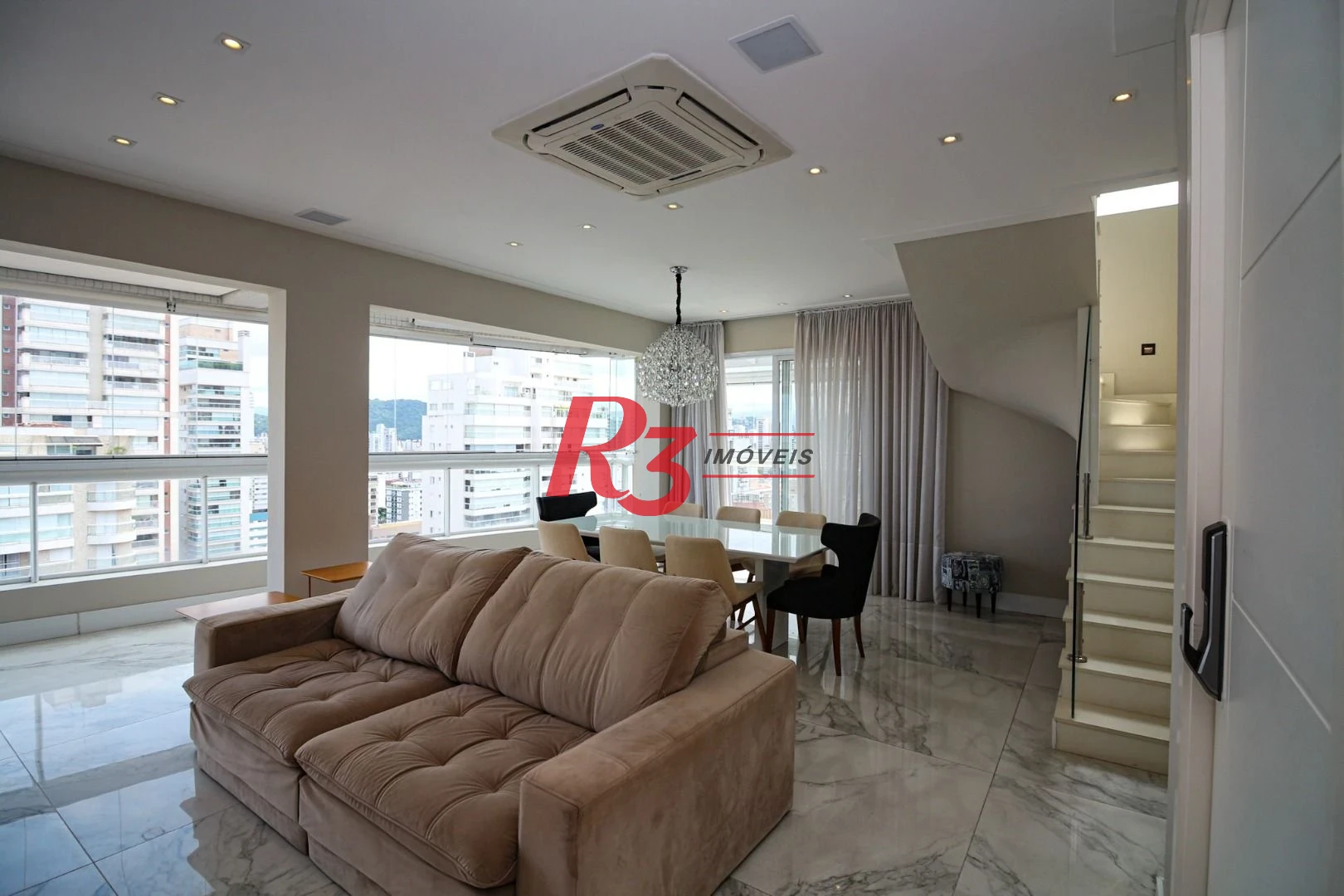 Apartamento Duplex, 217 m² - venda por R$ 3.800.000,00 ou aluguel por R$ 35.000,00/mês - Boqueirão - Santos/SP