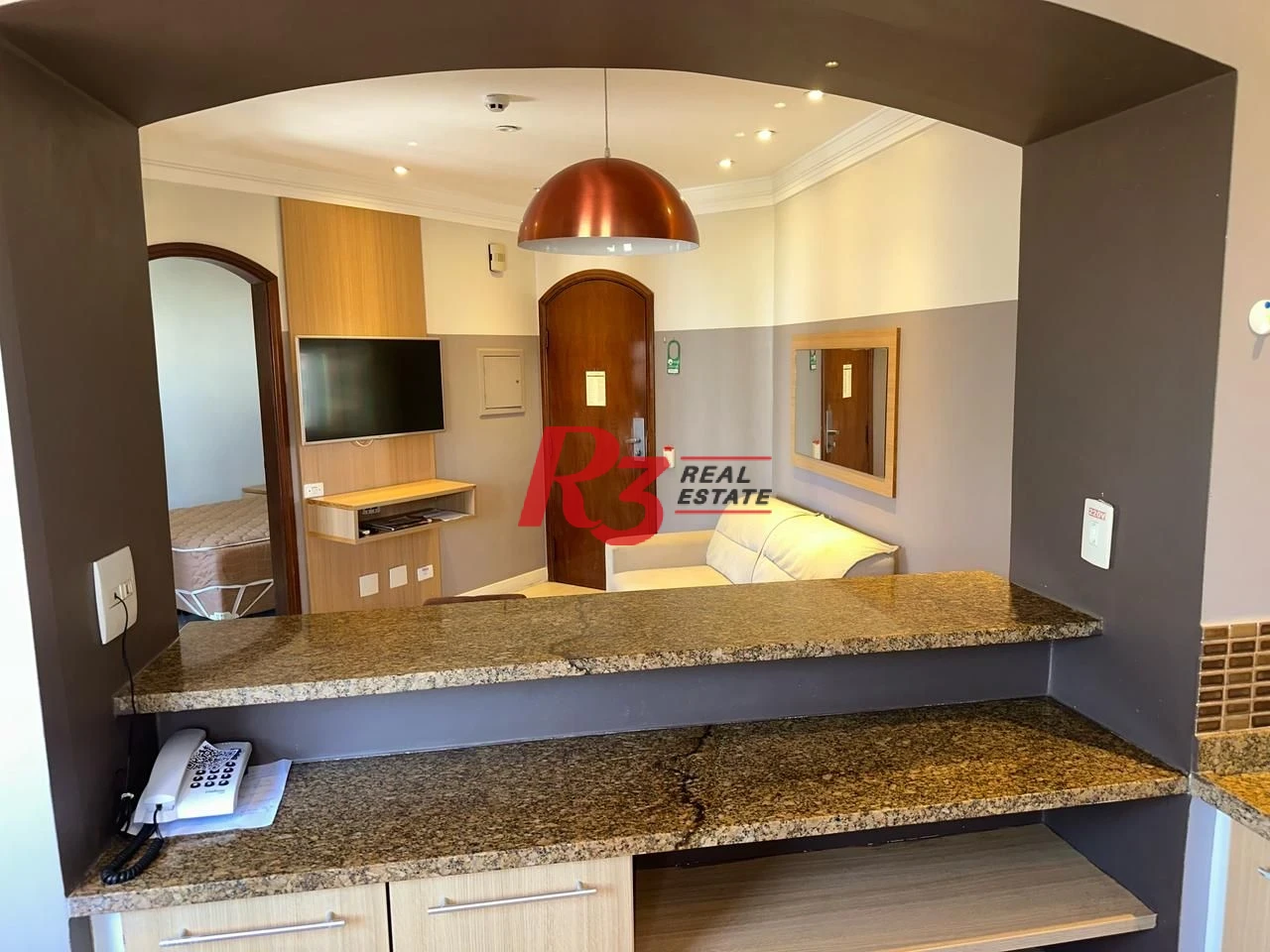 Flat com 1 dormitório, 44 m² - venda por R$ 480.000,00 ou aluguel por R$ 4.500,00/mês - Gonzaga - Santos/SP