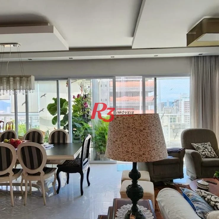 Apartamento Duplex com 4 dormitórios à venda, 380 m² por R$ 4.900.000,00 - Embaré - Santos/SP