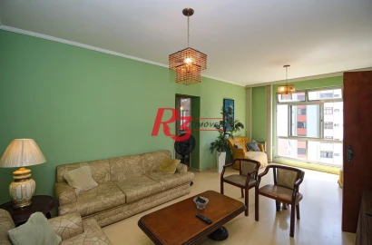 Apartamento para alugar, 137 m² por R$ 6.000,00/mês - Ponta da Praia - Santos/SP