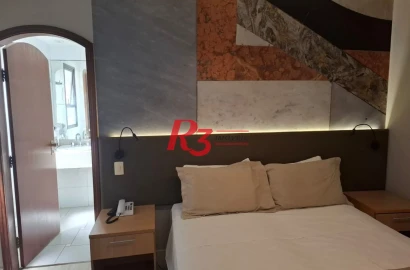 Flat com 2 dormitórios à venda, 44 m² por R$ 450.000,00 - Gonzaga - Santos/SP