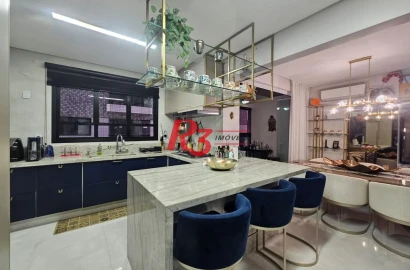 Apartamento com 3 dormitórios à venda, 120 m² por R$ 1.650.000,00 - Pompéia - Santos/SP