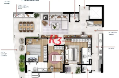 Apartamento à venda, 148 m² por R$ 1.999.959,44 - Boqueirão - Santos/SP