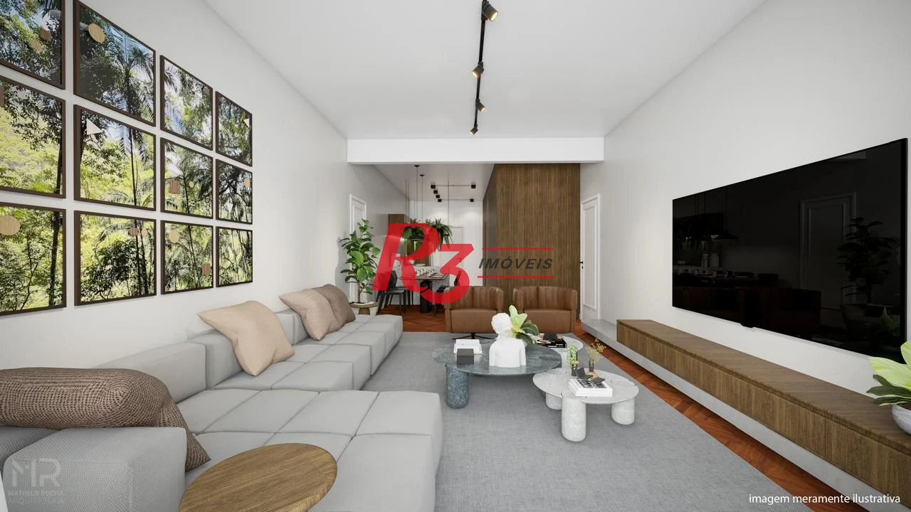 Apartamento à venda, 90 m² por R$ 820.000,00 - Boqueirão - Santos/SP