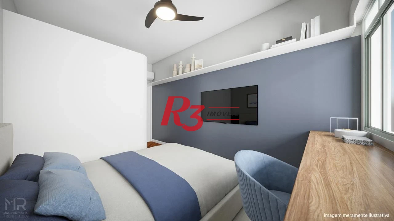 Apartamento à venda, 90 m² por R$ 820.000,00 - Boqueirão - Santos/SP