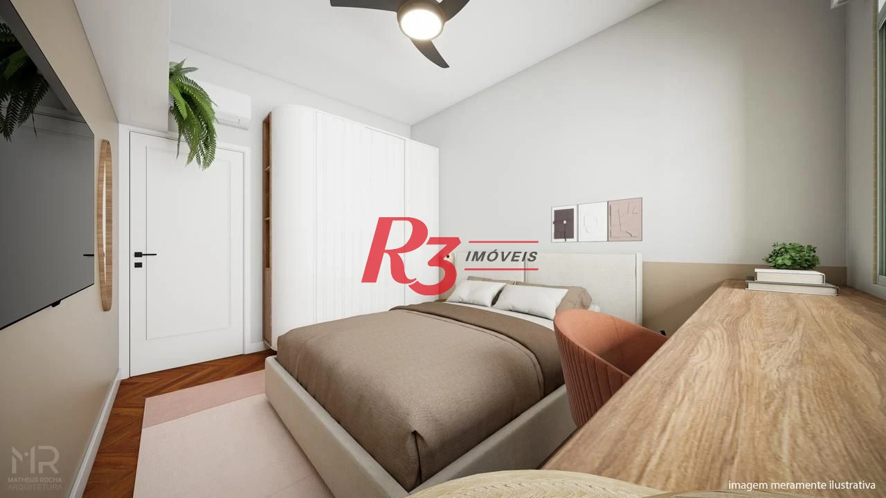 Apartamento à venda, 90 m² por R$ 820.000,00 - Boqueirão - Santos/SP
