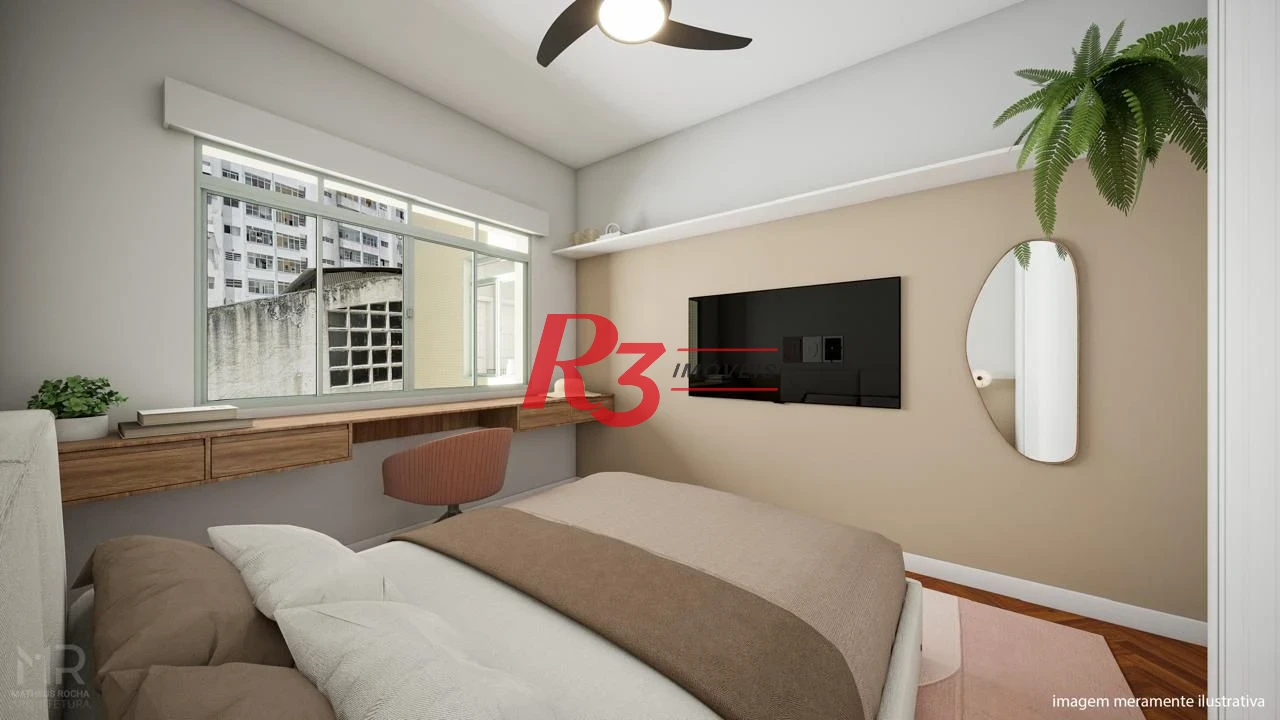 Apartamento à venda, 90 m² por R$ 820.000,00 - Boqueirão - Santos/SP